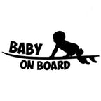 Baby on Board Vinyl Sticker - Fun Design, Easy to Apply, Custom Colors Available