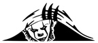 Pennywise Clown Vinyl Decal - Horror Wall Art, Custom Colors, Easy Application
