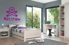 Lego Skull Crossbone Custom Name wall sticker decal bedroom wall art Vinyl/Decal
