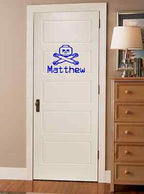 Lego Skull Crossbone Custom Name wall sticker decal bedroom wall art Vinyl/Decal