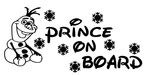 Olaf Disney baby on board child,children,princess,car/van window sticker Froz !!