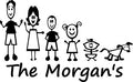 STICK MAN CUSTOM FAMILY NAME CAR/VAN/WINDOW/BODY DECAL/STICKER!!!