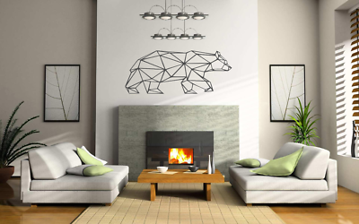 BEAR GEOMETRIC DESIGN WALL ART/DECAL QUOTE STICKER - BEDROOM/LIVING ROOM!!!!