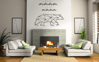 BEAR GEOMETRIC DESIGN WALL ART/DECAL QUOTE STICKER - BEDROOM/LIVING ROOM!!!!