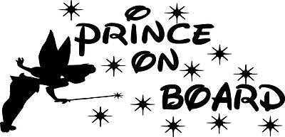Fairy Tinkerbell baby on board child,children,princess, car/van window sticker!!