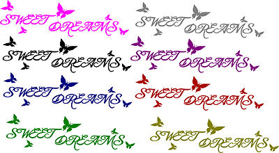 SWEET DREAMS WALL ART QUOTE STICKER - KITCHEN LOUNGE BEDROOM LOVE DECAL!!!
