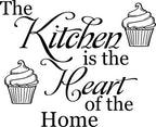 Kitchen Heart of the Home Vinyl Decal - Stylish Wall Art, Easy to Apply!