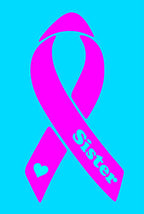 Pink ~Breast CANCER Ribbon,CHARITY Hope,Name,Heart car/van window sticker!!
