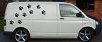 8 Paw Print Stickers/Decals - No Background, Custom Colour Options!