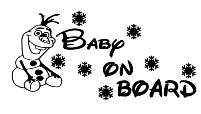 Olaf Disney baby on board child,children,princess,car/van window sticker Froz !!