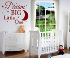 DREAM BIG LITTLE ONE STAR WALL ART/DECAL QUOTE STICKER - BEDROOM/CHILD/ADULT!!!!