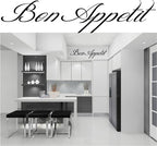 Bon Appétit Kitchen Wall Art Sticker - Modern Vinyl Decal, Easy to Apply, Custom