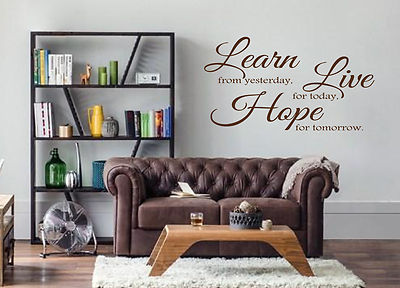 Learn Live Hope...Living room/BedroomWall Art Quote Stickers Wall Decals!!!