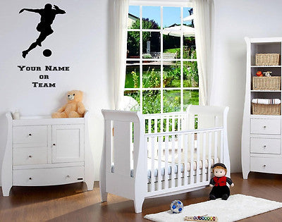Footballer Personalised Wall Art Decal – Custom Name or Team, Easy to Apply!