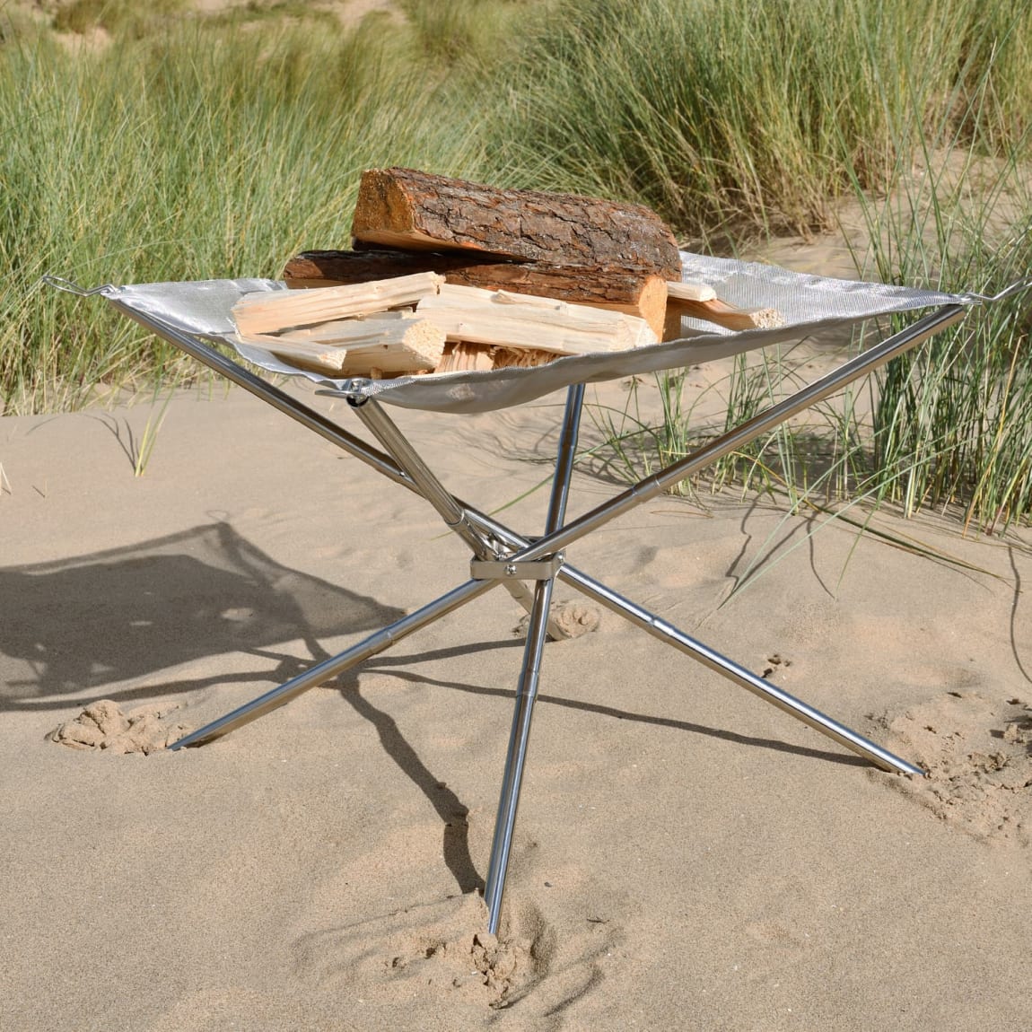 Portable Foldable Fire Pit – SS304 Mesh with Carry Case