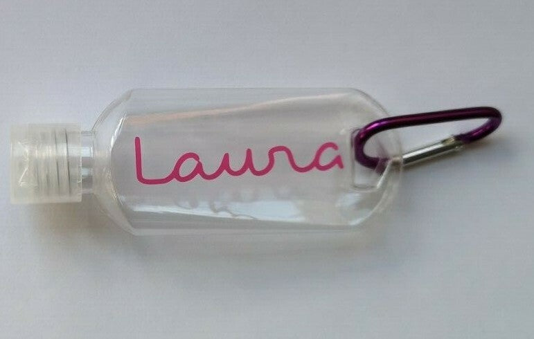 Personalised Sanatiser Bottle Island Inspired Fitness Love Custom Gift Any Name
