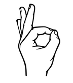 OK HAND GESTURE LEFT/RIGHT Graphic Sticker CAR/VAN/BOX!!! FUNNY/JOKE!!!