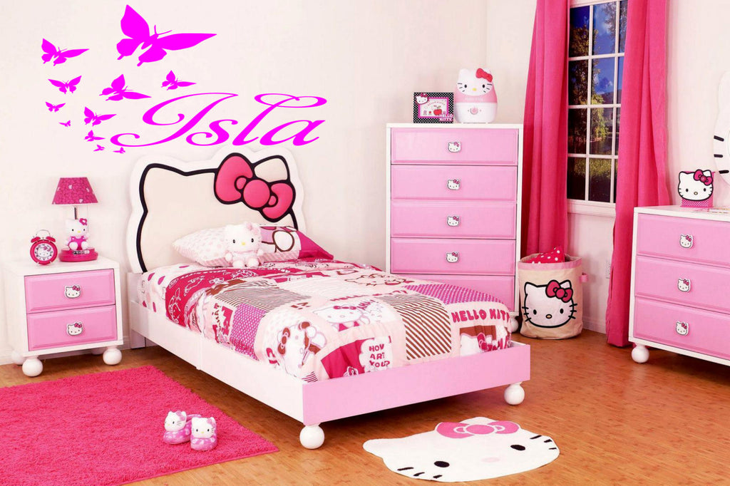 Custom Name Butterfly Vinyl Decal – Personalised Wall Art, Easy to Apply!