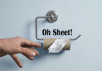 OH SHEET! TOILET ROLL Graphic Sticker CAR/VAN/BOX!!! FUNNY/JOKE!!!