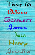 2 x Personalised Custom Name Vinyl Sticker Decal – Choose Font & Size!