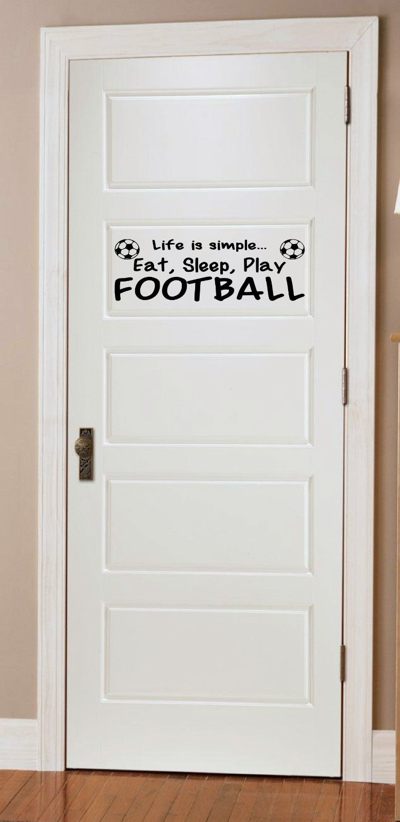 Football Life is Simple... Art Vinyl Graphic Sticker Wallpaper Decal/Child!!!!