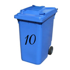 Wheelie Bin / Recycle Bin/House Number Vinyl Sticker Dustbin Self Adhesive
