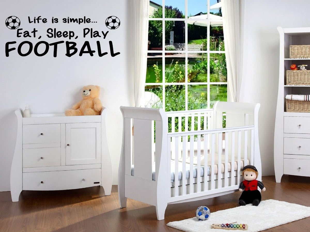Football Life is Simple... Art Vinyl Graphic Sticker Wallpaper Decal/Child!!!!