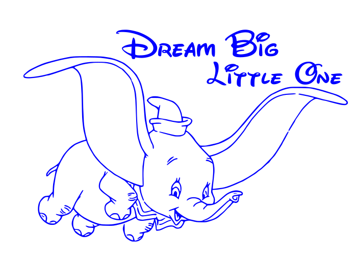 Dumbo Disney Personalised Wall Art Vinyl Graphic Sticker Wallpaper Decal