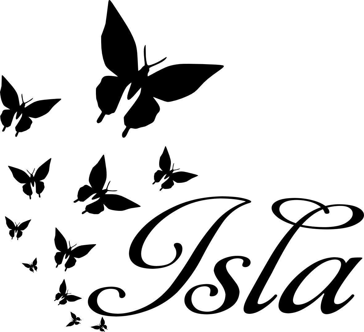 Custom Name Butterfly Vinyl Decal – Personalised Wall Art, Easy to Apply!