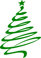 CHRISTMAS TREE FANCY Christmas/ X-mas wall/window sticker/decal wall art modern