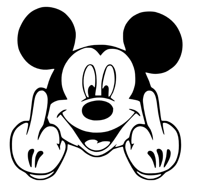 Rude Mickey Vinyl Graphic Sticker CAR/VAN/BOX!!! FUNNY/JOKE!!!