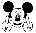 Rude Mickey Vinyl Graphic Sticker CAR/VAN/BOX!!! FUNNY/JOKE!!!