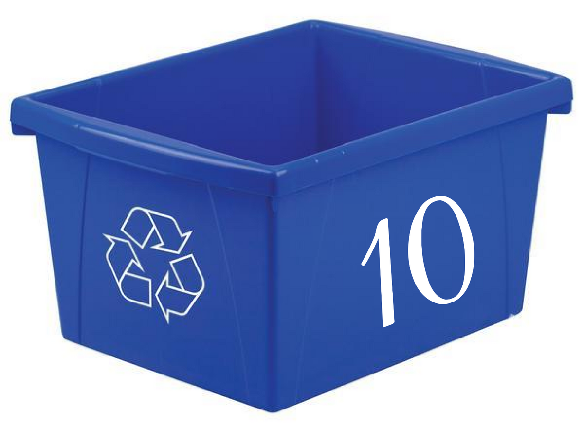 Wheelie Bin / Recycle Bin/House Number Vinyl Sticker Dustbin Self Adhesive