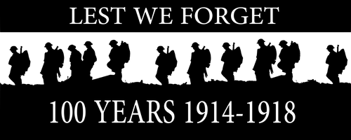 100 Years Lest We Forget Heroes Soldier/Military Car/Van Sticker(Vinyl Decal)