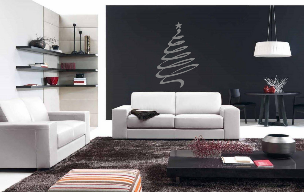 CHRISTMAS TREE FANCY Christmas/ X-mas wall/window sticker/decal wall art modern
