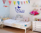 Custom Name Butterfly Vinyl Decal – Personalised Wall Art, Easy to Apply!