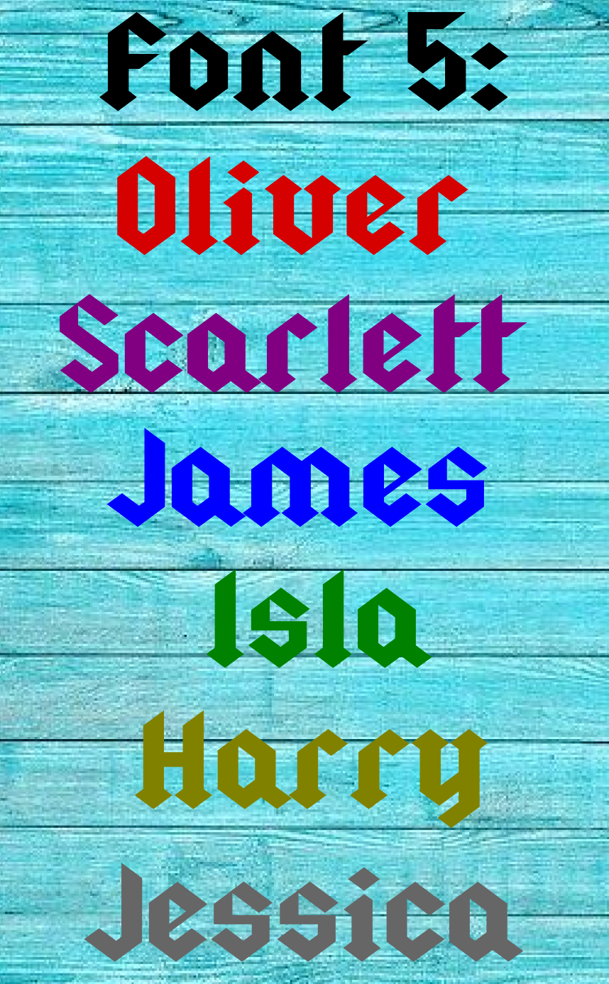 2 x Personalised Custom Name Vinyl Sticker Decal – Choose Font & Size!