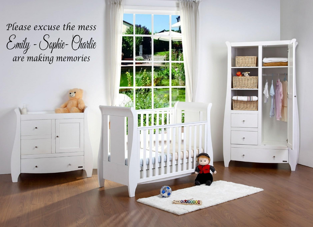 Please excuse the mess personalised name's are making memories Bedroom/Nursery!!