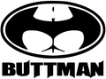 BUTTMAN/BATMAN STICKER/DECAL CAR/VAN/WINDOW/WALL FUNNY/CAMPER/SURF!!!