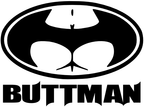 BUTTMAN/BATMAN STICKER/DECAL CAR/VAN/WINDOW/WALL FUNNY/CAMPER/SURF!!!