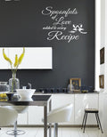 Spoonfuls Of Love Recipe Wall Quote Stickers Wall Decals kitchen/living room