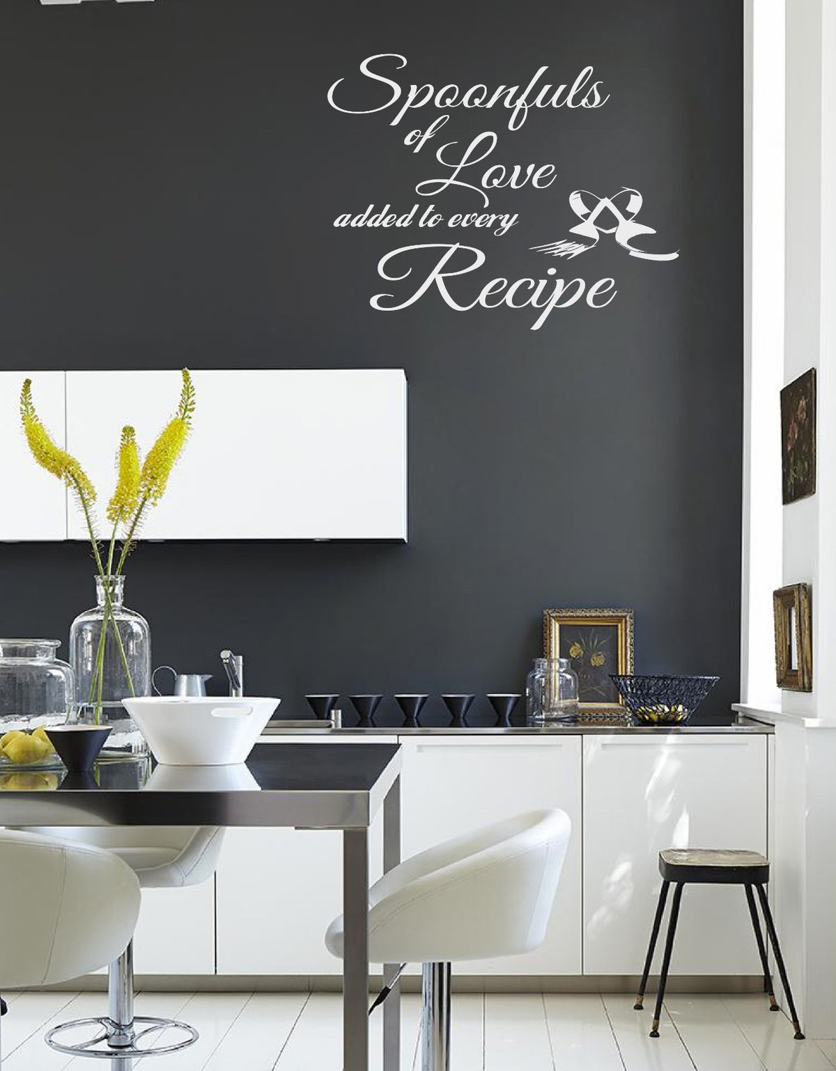 Spoonfuls Of Love Recipe Wall Quote Stickers Wall Decals kitchen/living room