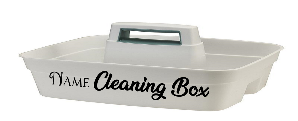 Mrs Hinch Inspired Personalised Cleaning Caddy/Box name sticker Decal DIY