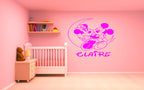 Micky Minnie Mouse Personalised Wall Art Vinyl Graphic Sticker Wallpaper Decal!!