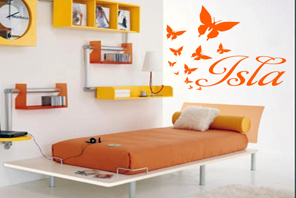 Custom Name Butterfly Vinyl Decal – Personalised Wall Art, Easy to Apply!