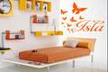 Custom Name Butterfly Vinyl Decal – Personalised Wall Art, Easy to Apply!