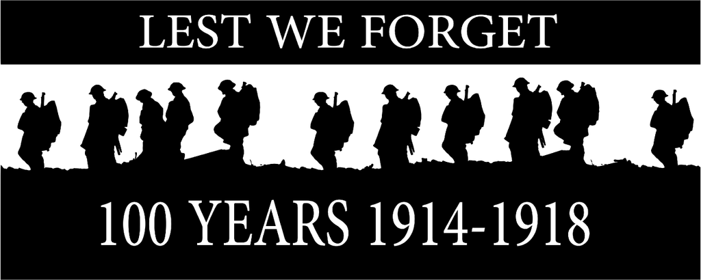 100 Years Lest We Forget Heroes Soldier/Military Car/Van Sticker(Vinyl Decal)