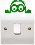 PEEKING MINION LIGHT SWITCH STICKER,JOKE Window Sticker/Decal Funny