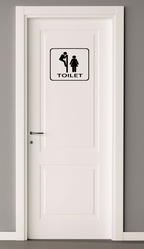 TOILET PEEKY FUNNY DECAL STICKER WC/BATHROOM MALE FEMALE