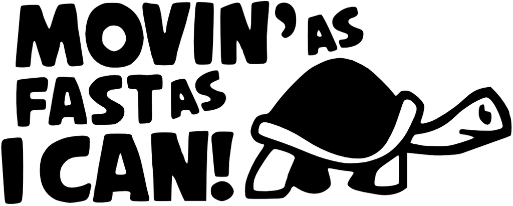 MOVING AS FAST AS I CAN...TURTLE STICKER/DECAL CAR/VAN/WINDOW/WALL FUNNY VINYL!!